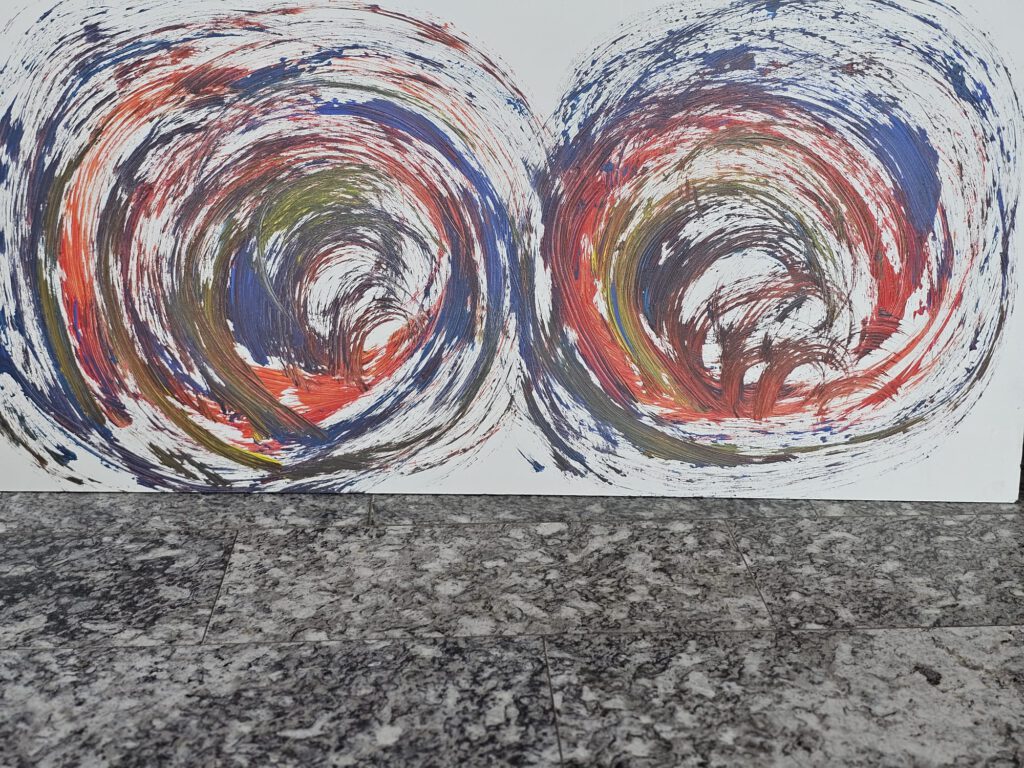 Individuelle Pinzelführung. Ein dynamisches Bild gefertigt von der Galerie Lerchenmüller.